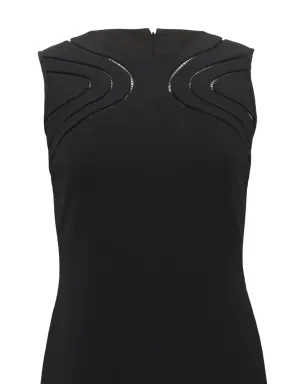 Diane Von Furstenberg Vintage ブラックのドロップウエスト Maureen ミニドレス - サムネイル4