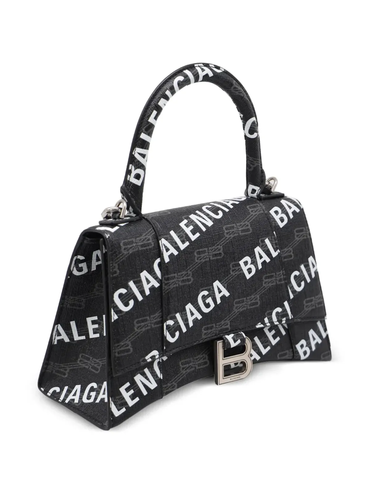 Balenciaga Pre-Owned Hourglass ロゴプリント トートバッグ ブラック - 画像2