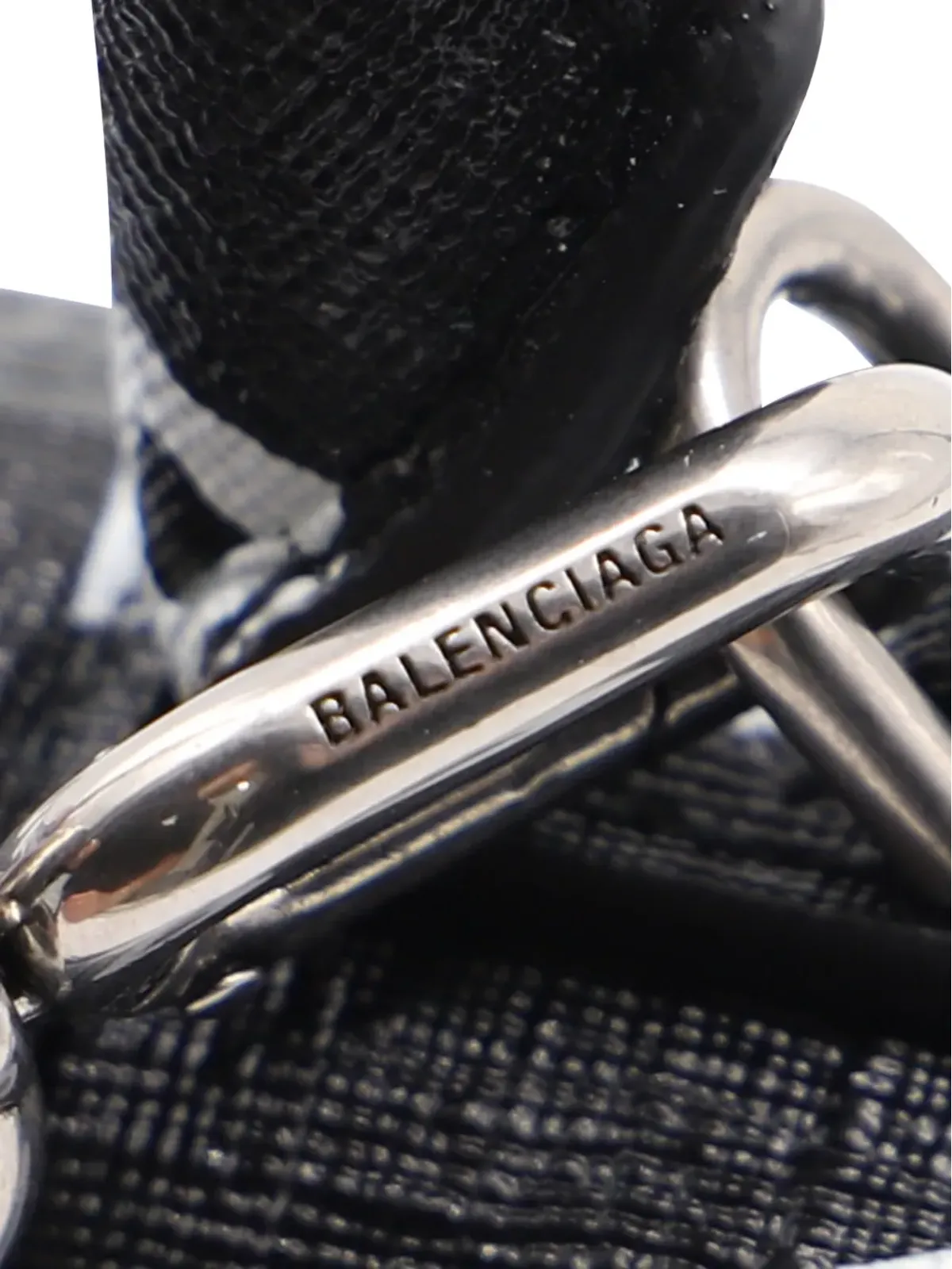 Balenciaga Pre-Owned Hourglass ロゴプリント トートバッグ ブラック - 画像3