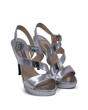 Prada Pre-Owned アシンメトリックストラッププラットフォームサンダル - サムネイル2