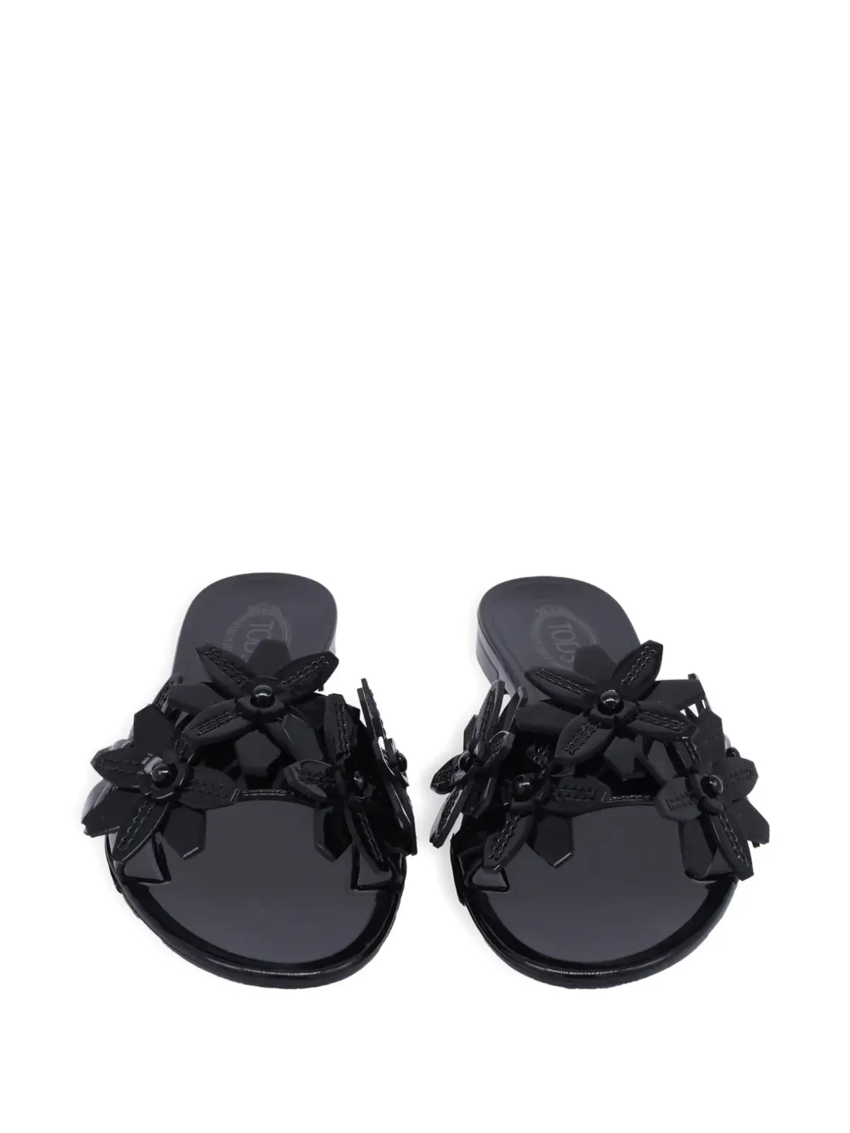 Tod's Vintage 花柄アップリケ付きスライドサンダル - 画像2