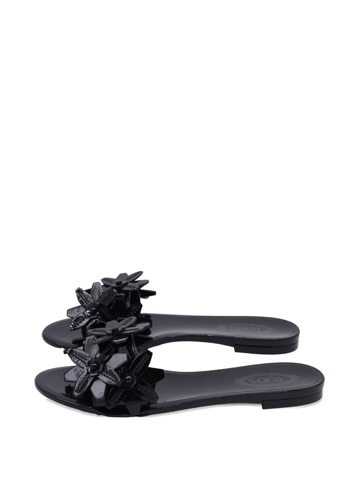 Tod's Vintage 花柄アップリケ付きスライドサンダル - 画像3