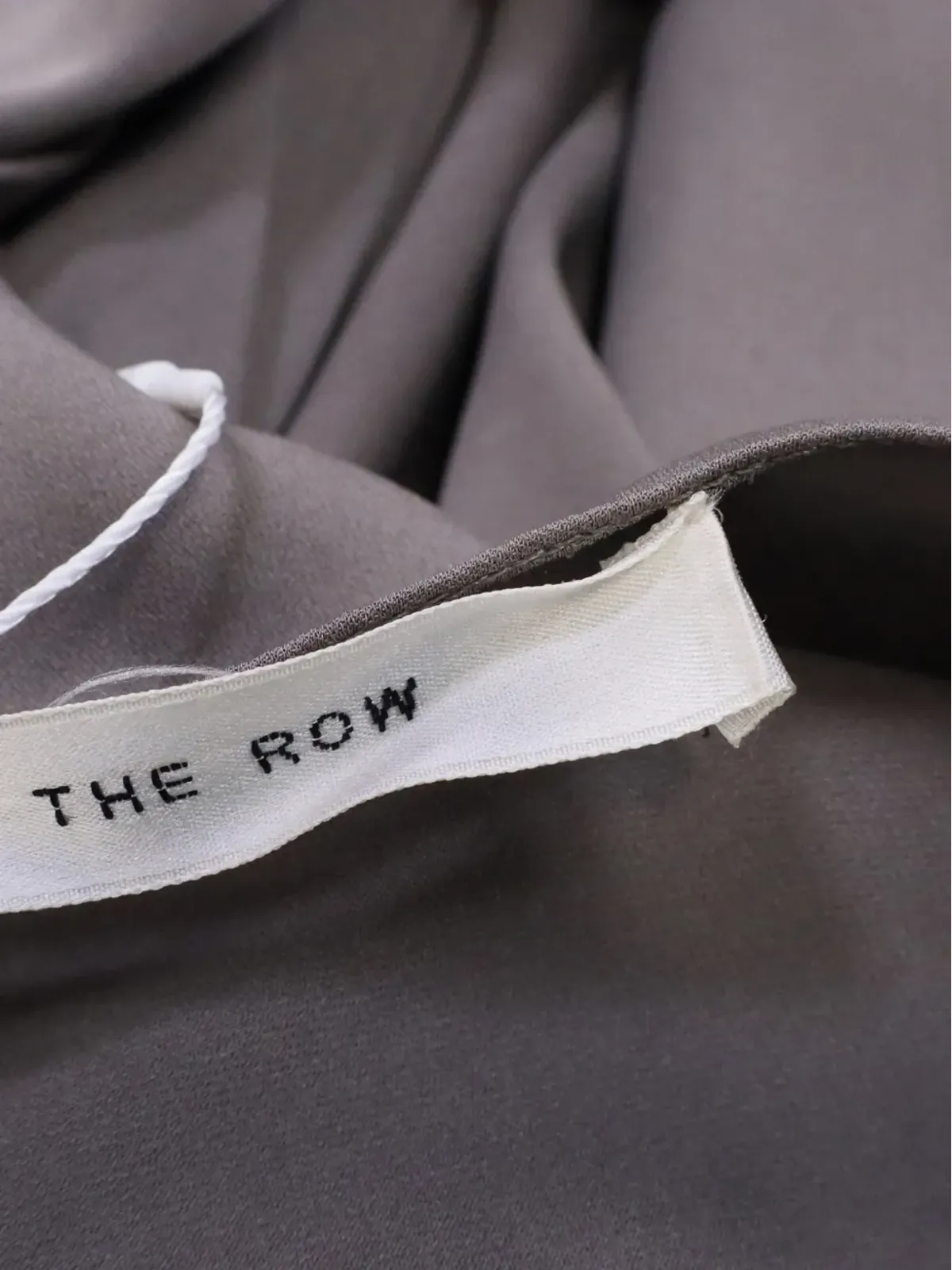 The Row ビンテージ ギャザー入りバスト Vネック シルクドレス - 画像4