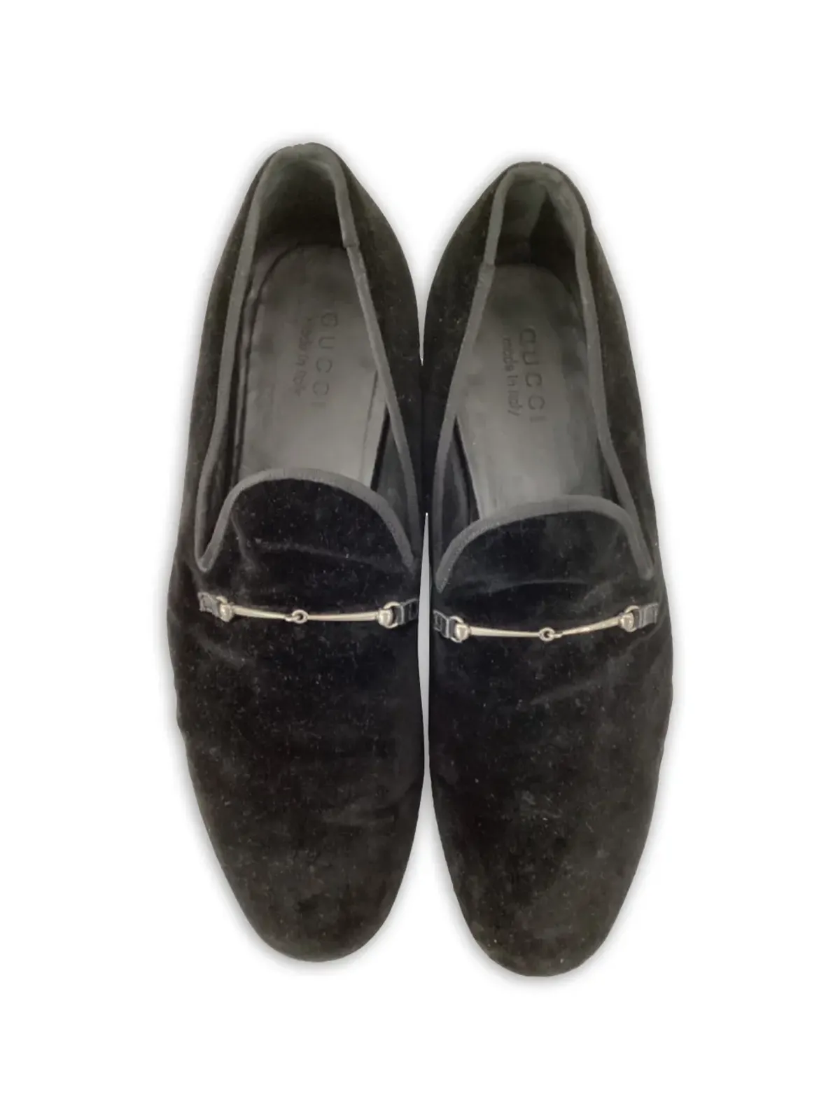 Gucci Pre-Owned ホースビット ベルベット ローファー - 画像2