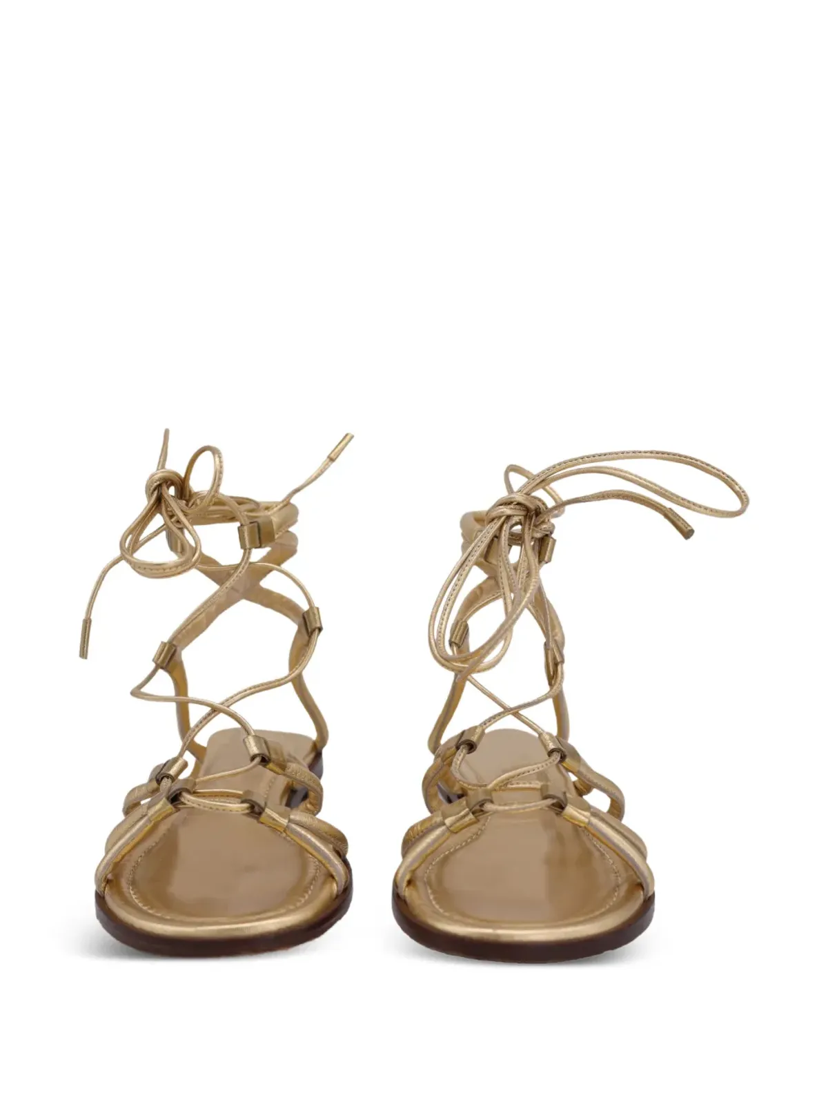 Gianvito Rossi レースアップフラットサンダル - 画像3
