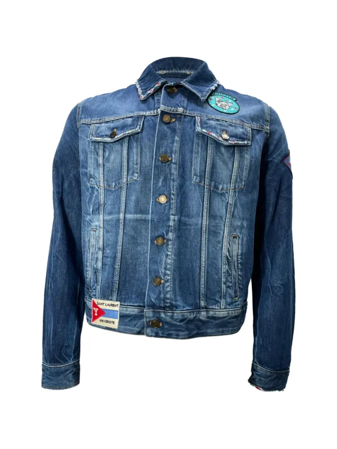 Saint Laurent Pre-Owned Saint Laurent Pre-Owned パッチディテール デニムジャケットの商品画像