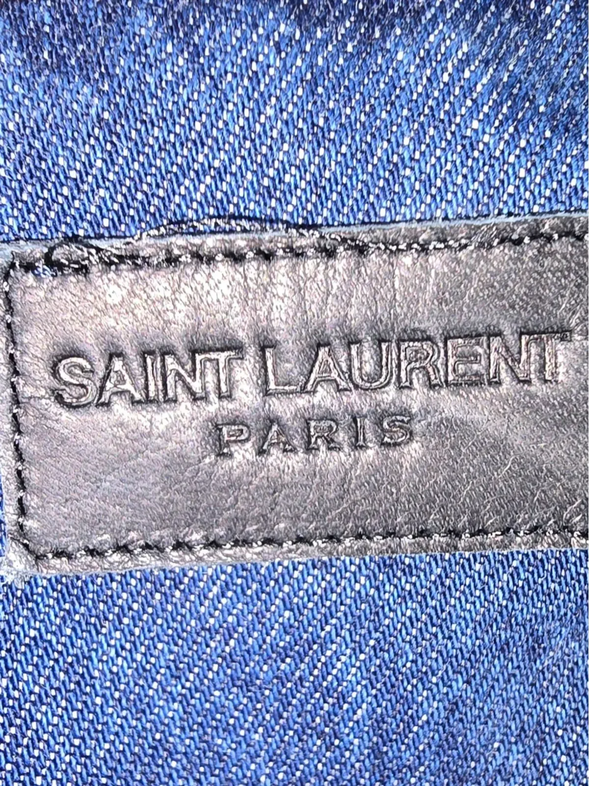 Saint Laurent Pre-Owned パッチディテール デニムジャケット - 画像5