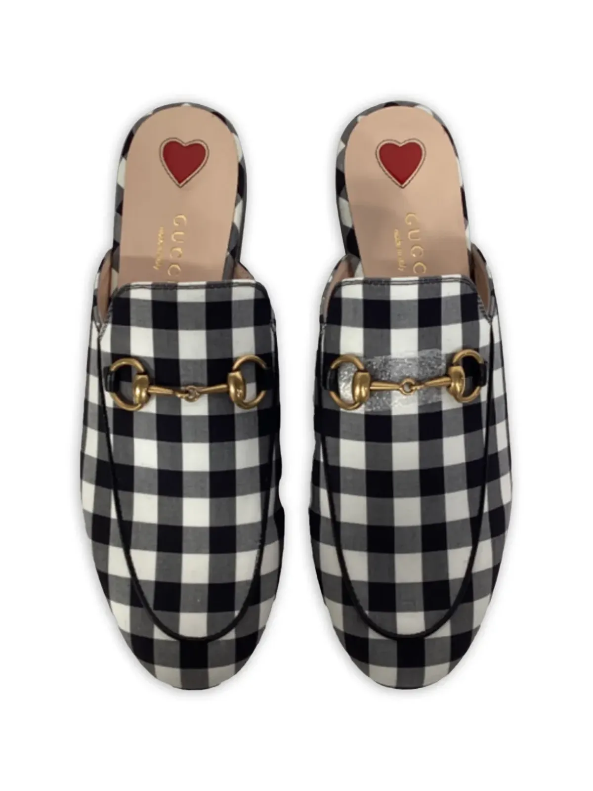 Gucci Pre-Owned Princetown checked mules - Black - 画像2