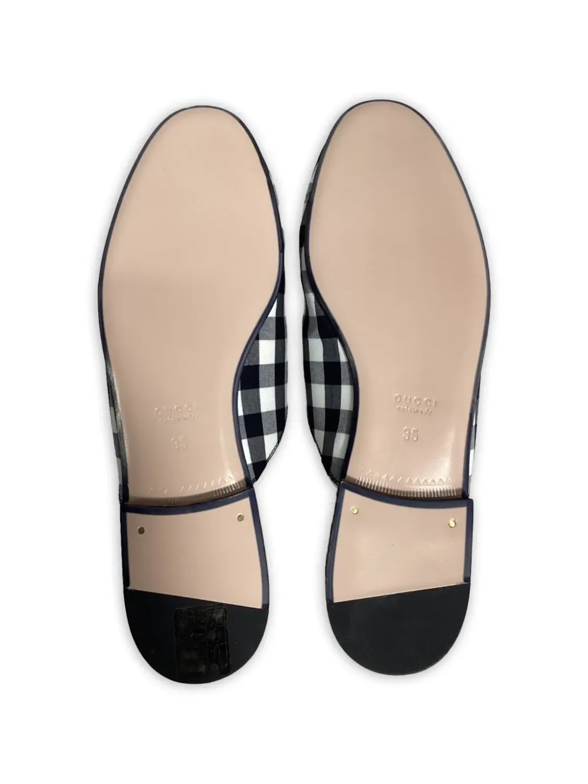 Gucci Pre-Owned Princetown checked mules - Black - 画像4