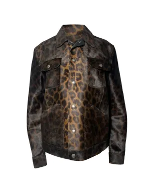 Tom Ford Vintage レオパードプリントボタン付きジャケット - サムネイル1