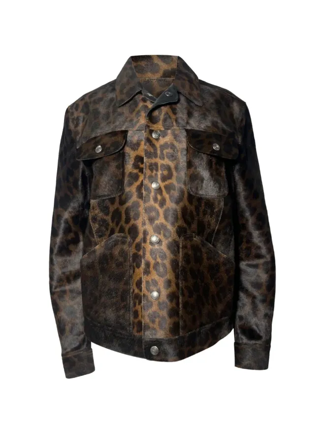 Tom Ford Vintage Tom Ford Vintage レオパードプリントボタン付きジャケットの商品画像
