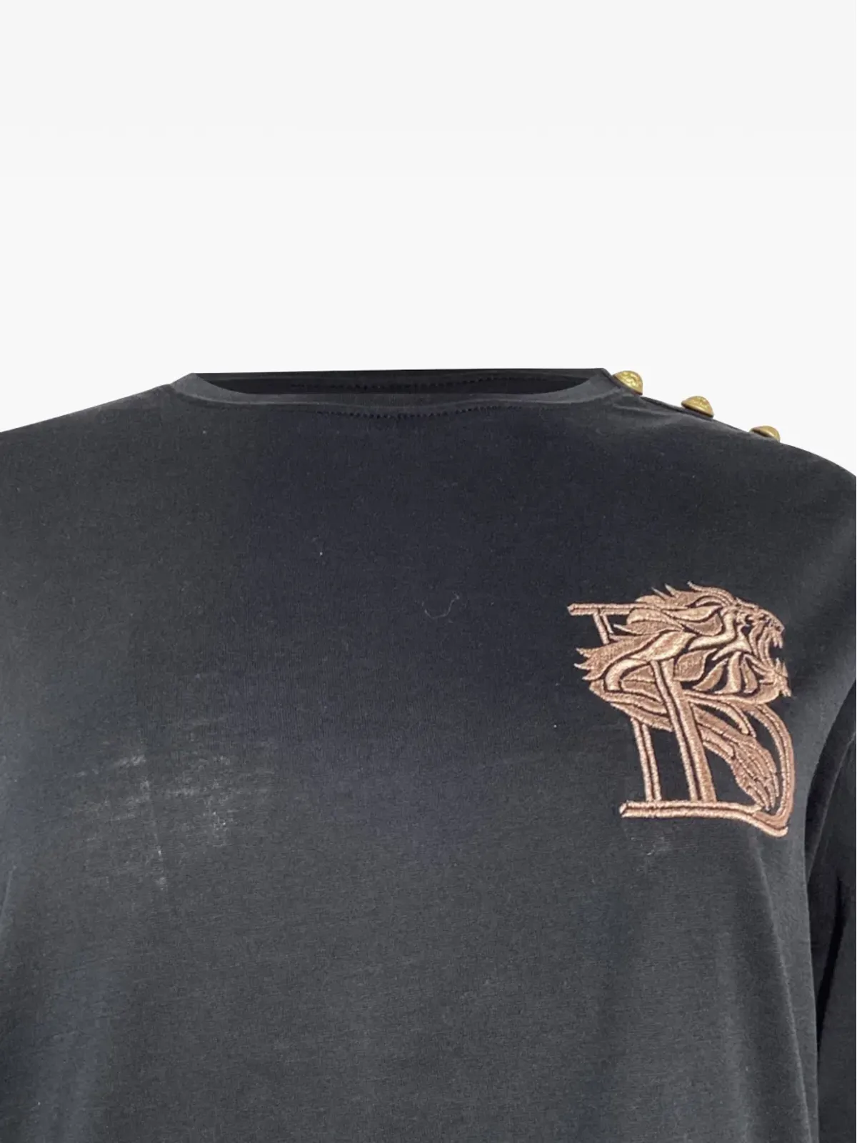 Balmain ヴィンテージ刺繍長袖Tシャツ - 画像2