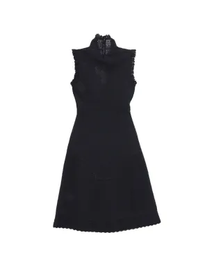 Alexander McQueen Pre-Owned レースのハイネック・ミディドレス - サムネイル2