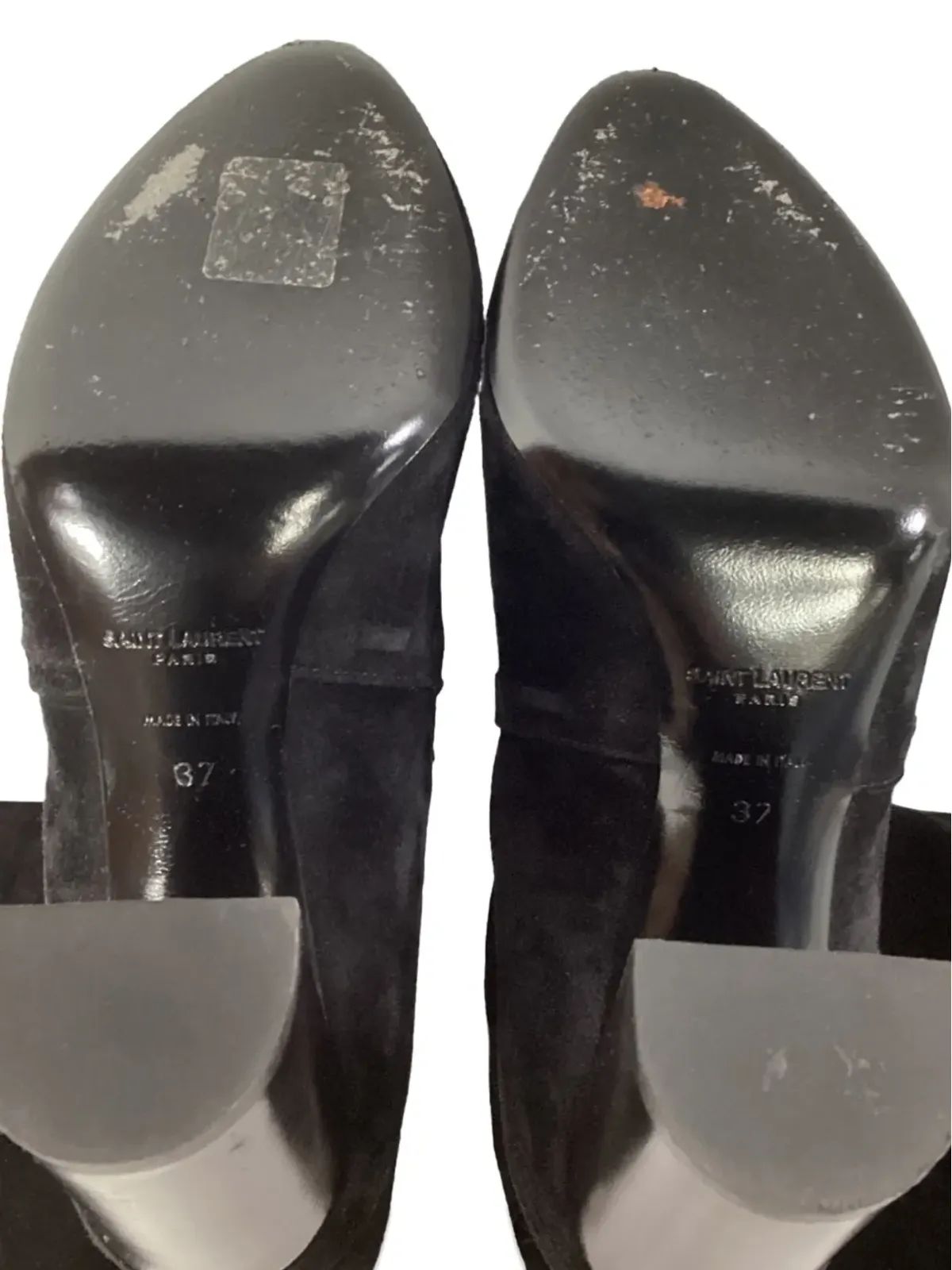Saint Laurent Pre-Owned Meurice tassel suede boots - ブラック - 画像4