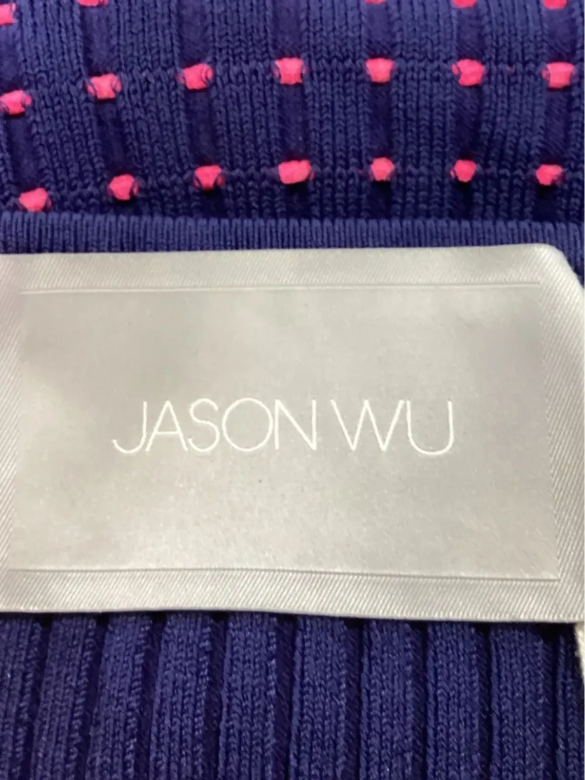 Jason Wu コールドショルダーリブ編み膝丈ドレス - Blue - 画像5