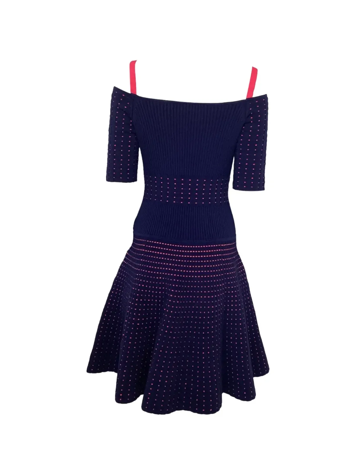 Jason Wu コールドショルダーリブ編み膝丈ドレス - Blue - 画像3