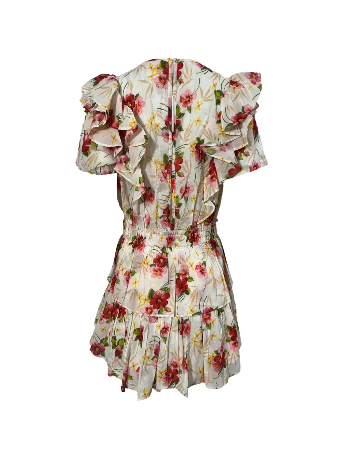 LoveShackFancy Natasha floral-print mini dress - White - 画像2