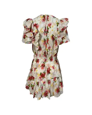LoveShackFancy Natasha floral-print mini dress - White - サムネイル2