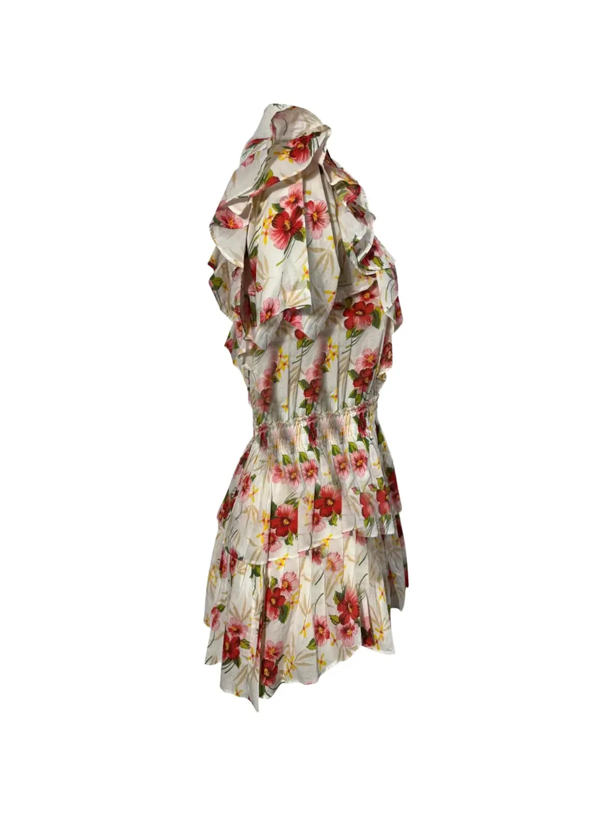 LoveShackFancy Natasha floral-print mini dress - White - 画像3