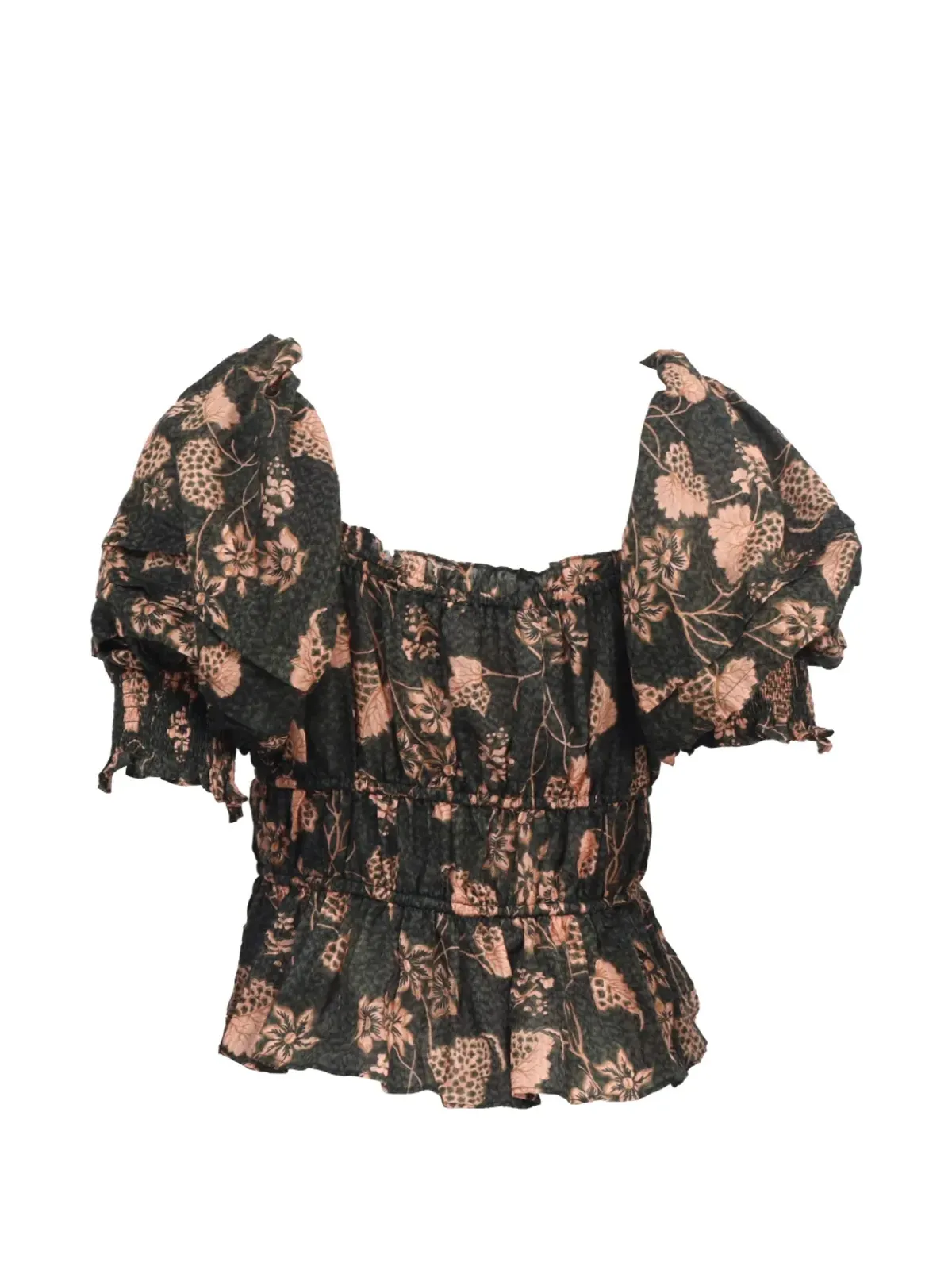 Ulla Johnson ギャザー入りプリントブラウス - 画像2