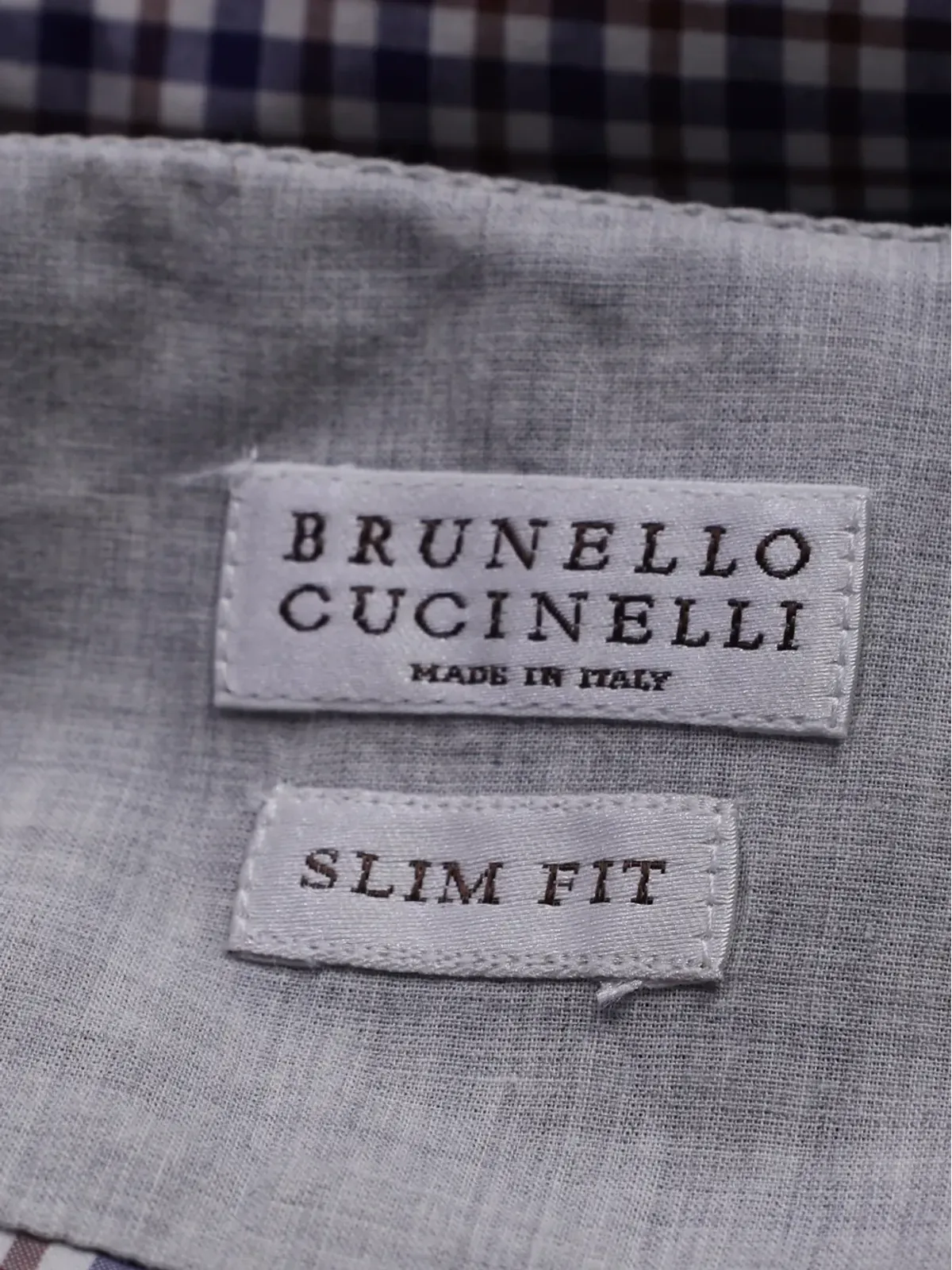 Brunello Cucinelli Vintage チェック柄ボタン付きシャツ - 画像5