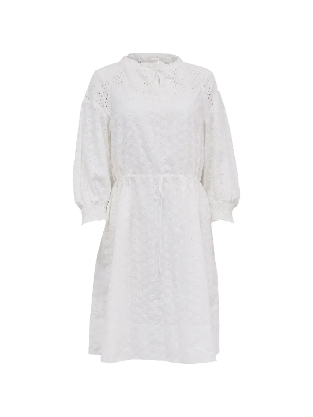 Chloé Vintage アイレットドローストリングミニドレス（ホワイト） - 画像1