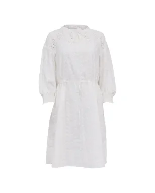 Chloé Vintage アイレットドローストリングミニドレス（ホワイト） - サムネイル1