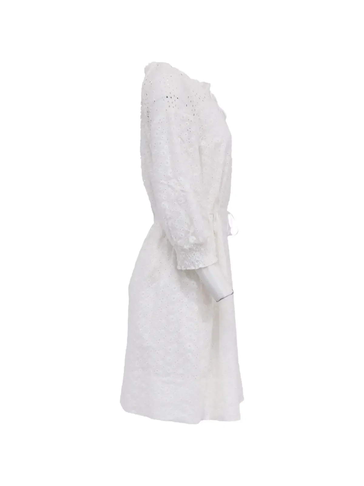 Chloé Vintage アイレットドローストリングミニドレス（ホワイト） - 画像3