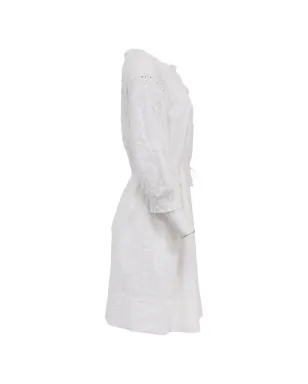 Chloé Vintage アイレットドローストリングミニドレス（ホワイト） - サムネイル3