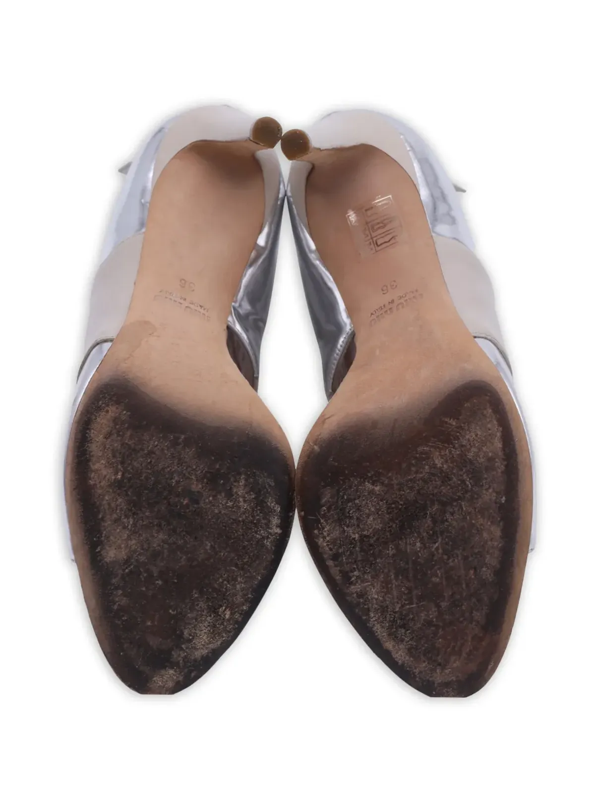 Miu Miu Pre-Owned ジップ付きロゴサンダル - 画像5