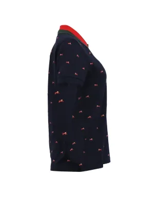 Gucci Pre-Owned 刺繍ディテール ポロシャツ - ブルー - サムネイル3