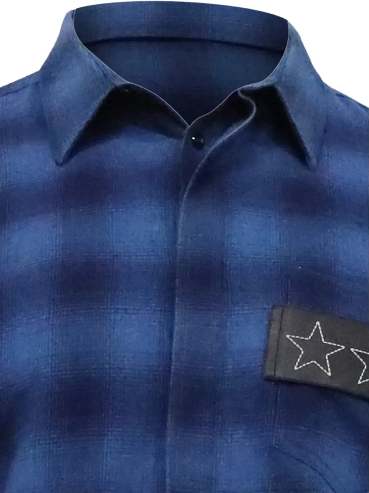 Givenchy Pre-Owned フランネル・スター柄パッチシャツ - 画像4
