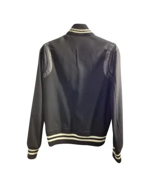 Saint Laurent Pre-Owned テディレザー袖 ヴァーシティジャケット - サムネイル2
