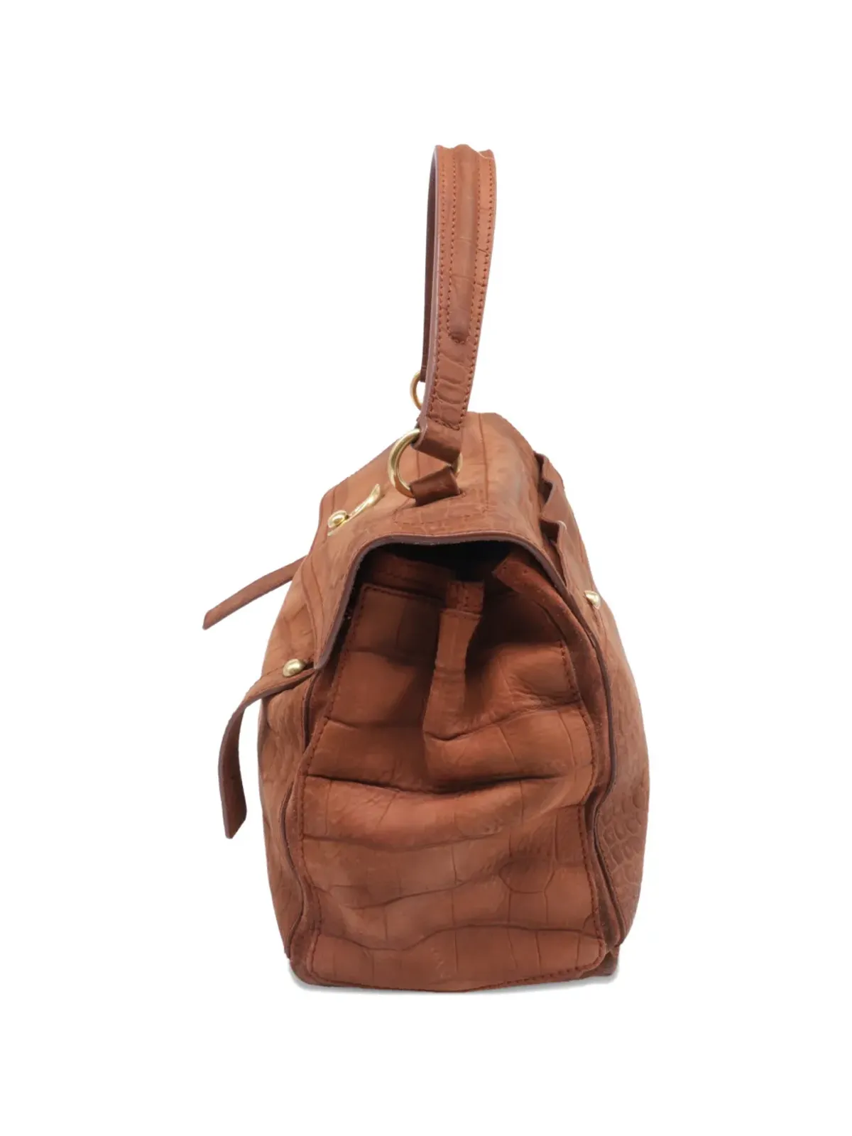 Saint Laurent Pre-Owned ミューズ2 クロコダイル型押しレザー ハンドバッグ - 画像3