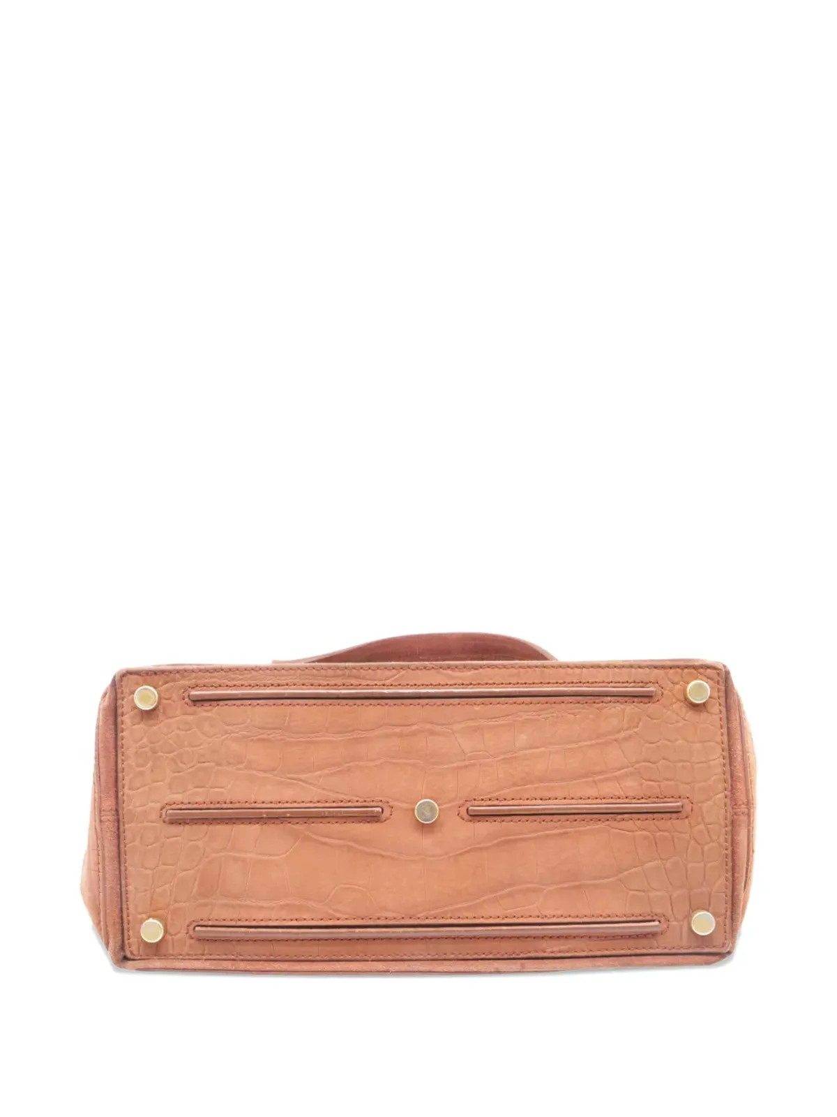 Saint Laurent Pre-Owned ミューズ2 クロコダイル型押しレザー ハンドバッグ - 画像4