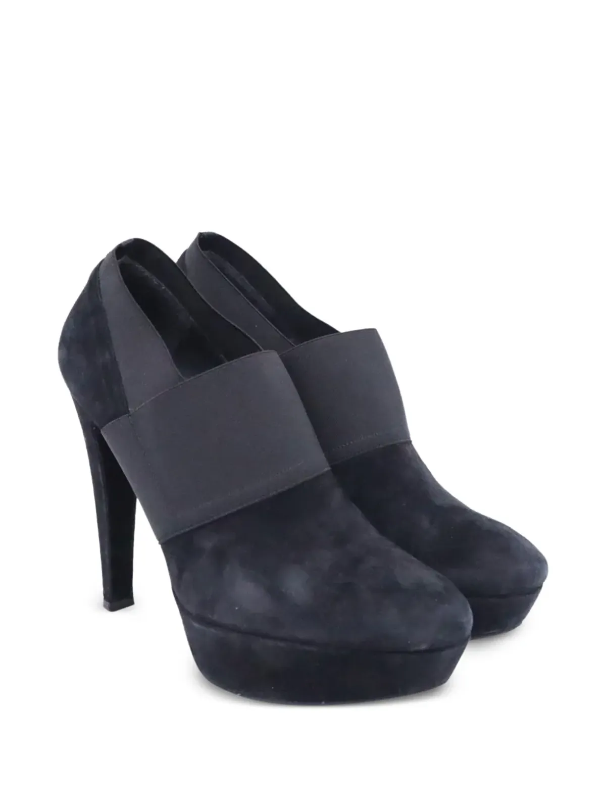 Stuart Weitzman エラスティックストラップ プラットフォーム アンクルブーツ - 画像2