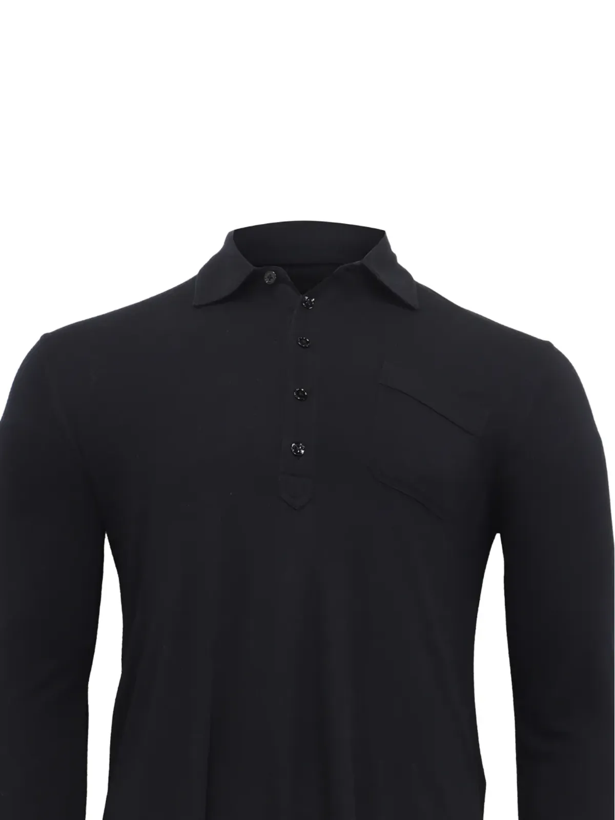 Tom Ford Vintage long-sleeve polo shirt - Black - 画像4