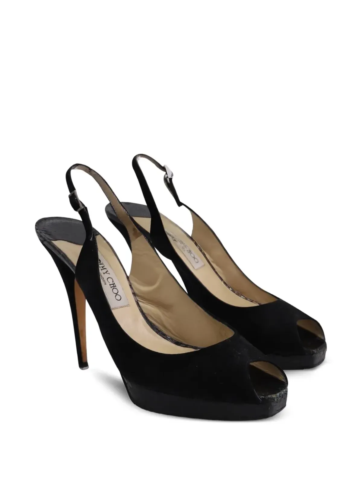 Jimmy Choo Pre-Owned オープントゥ スリングバック シューズ - 画像2