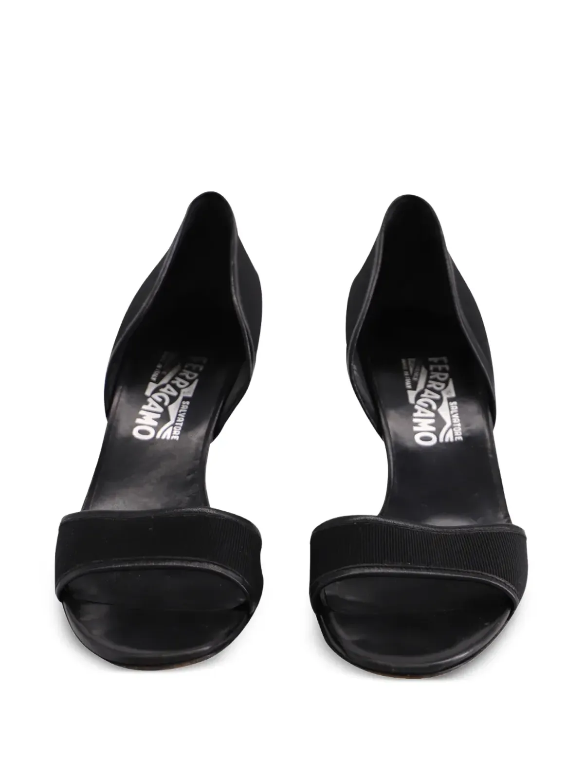 Ferragamo Pre-Owned オープントゥパンプス - Black - 画像4