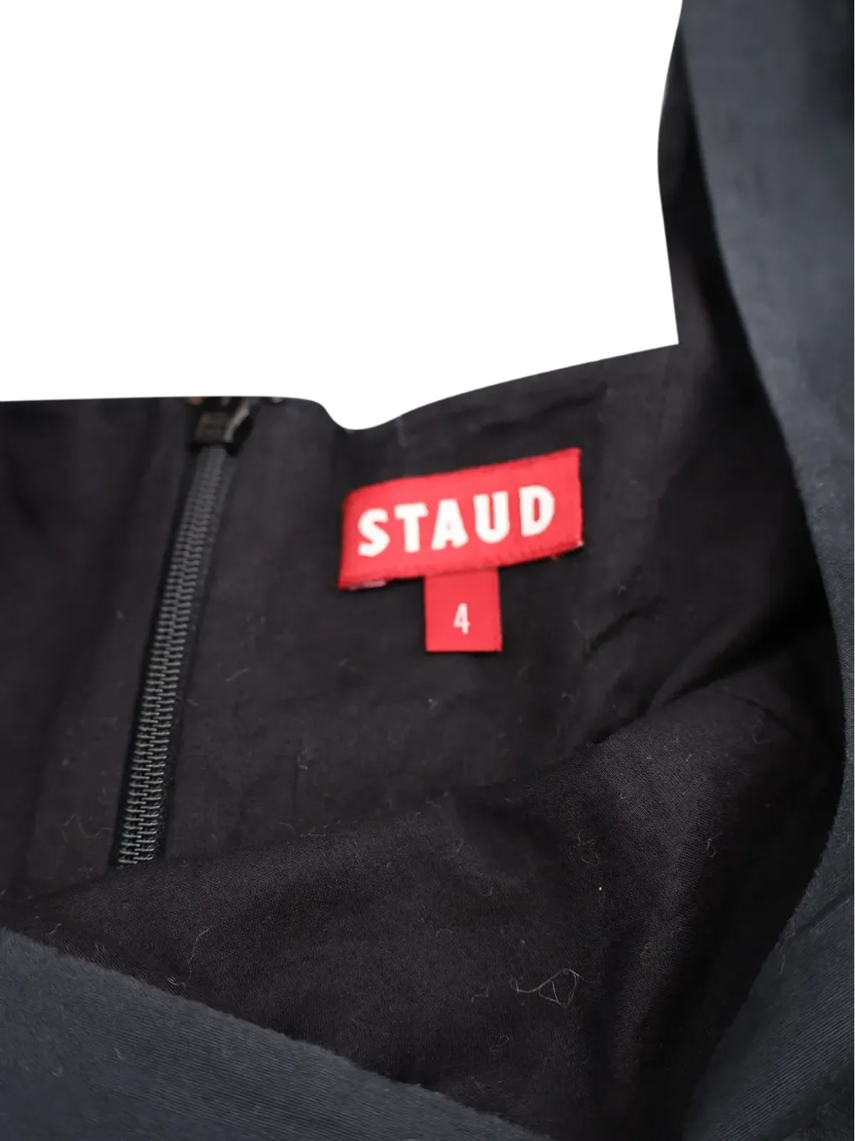 STAUD パフスリーブ フィット＆フレア ドレス - 画像4