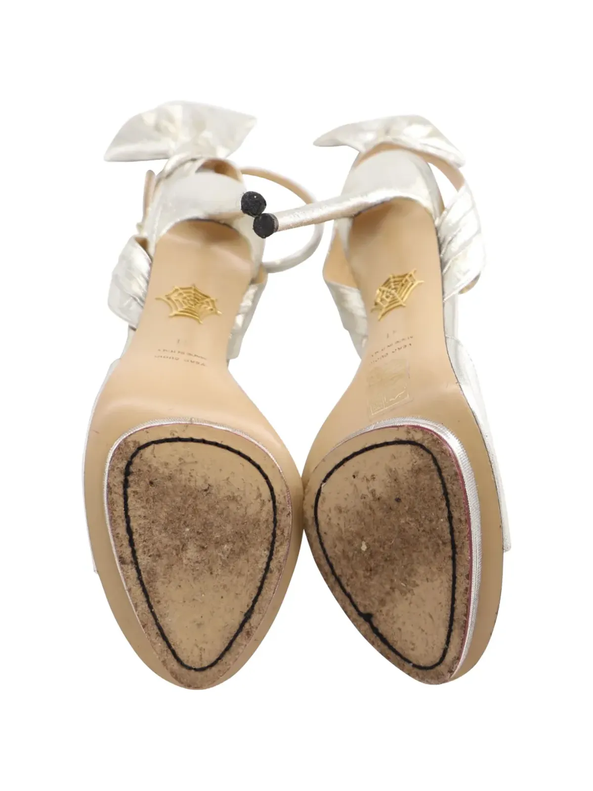 Charlotte Olympia ピープトゥ・ストレットヒール サンダル - シルバー - 画像5