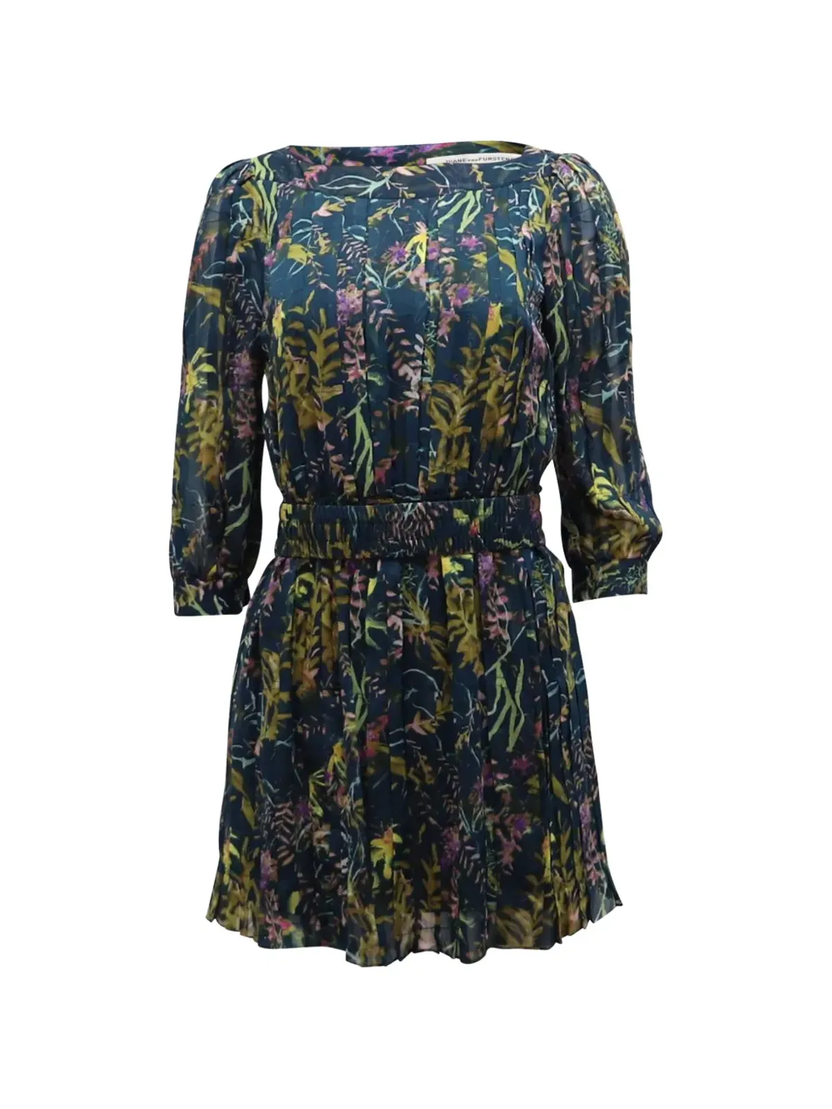 Diane Von Furstenberg Vintage square-neck mini dress - Blue - 画像1
