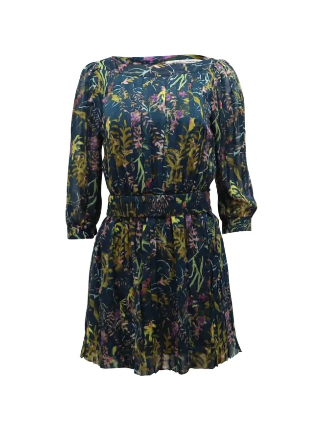 Diane Von Furstenberg Vintage Diane Von Furstenberg Vintage square-neck mini dress - Blueの商品画像