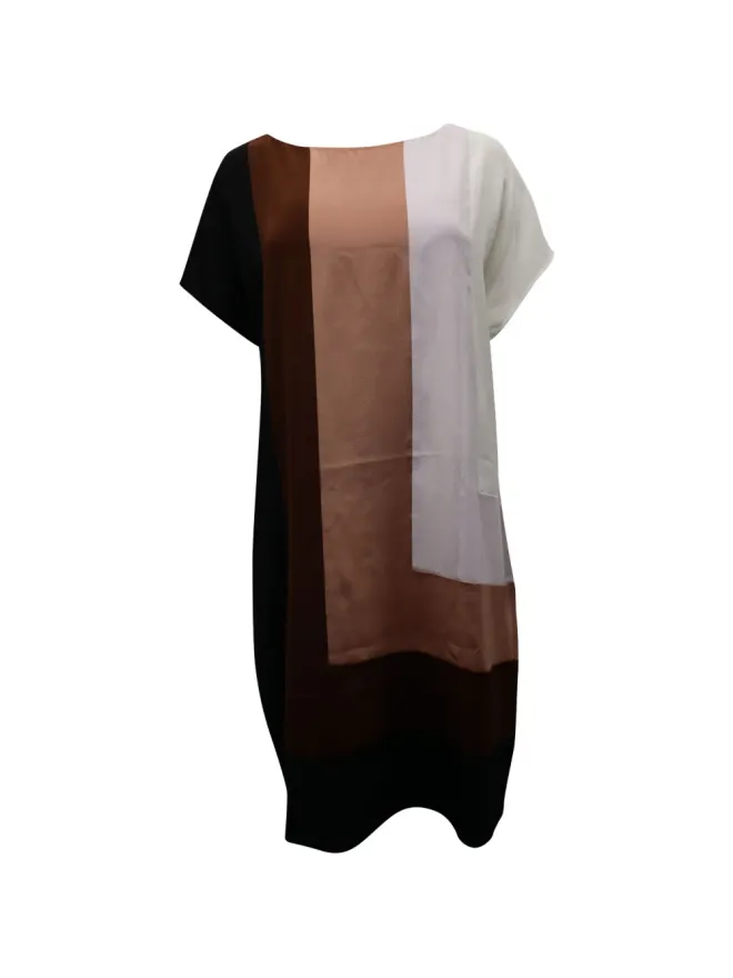 Diane Von Furstenberg Vintage Diane Von Furstenberg Vintage カラーブロック・シフトドレスの商品画像
