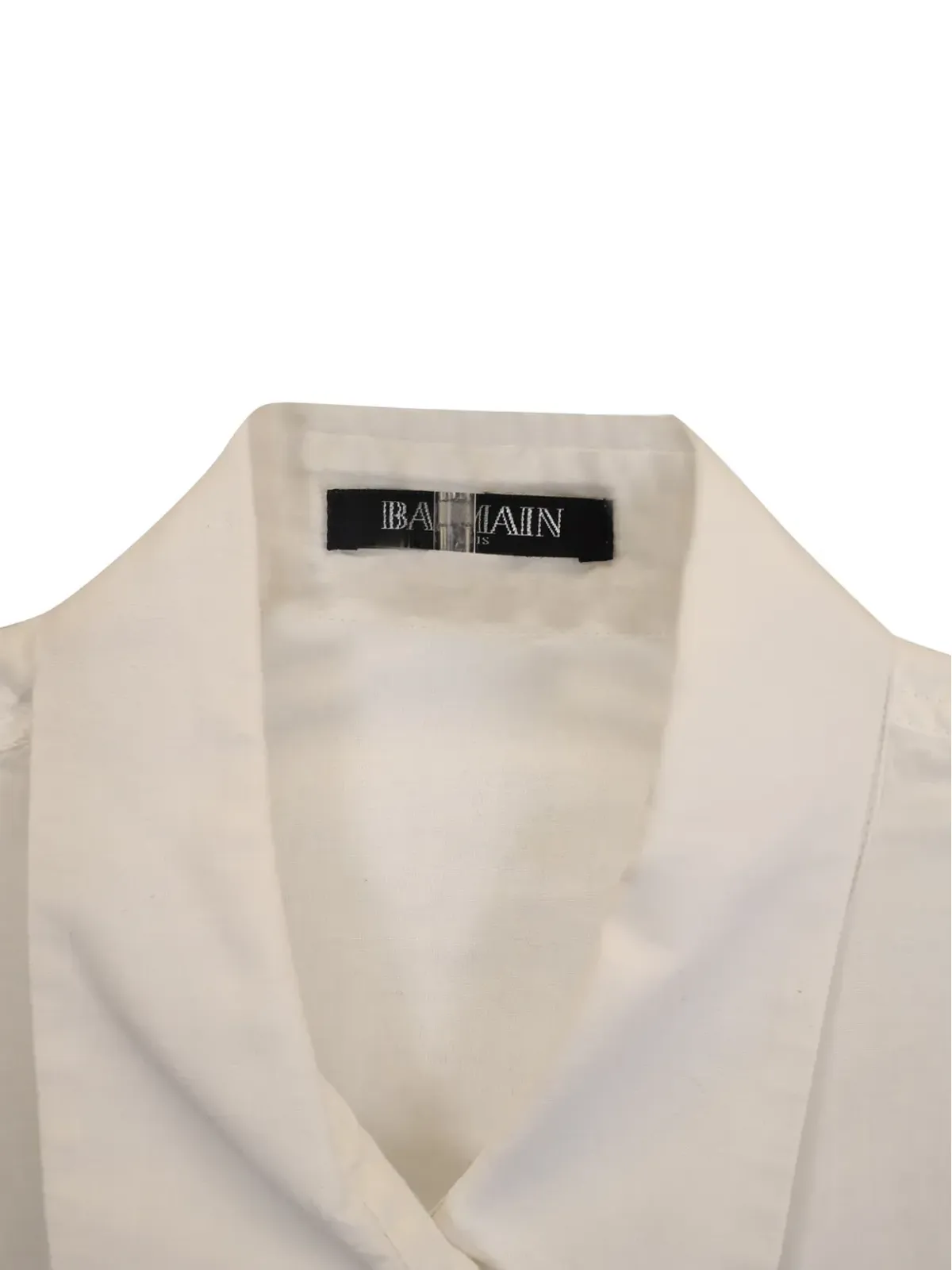 Balmain Pre-Owned ゴールドボタンパッチポケットシャツ - 画像4