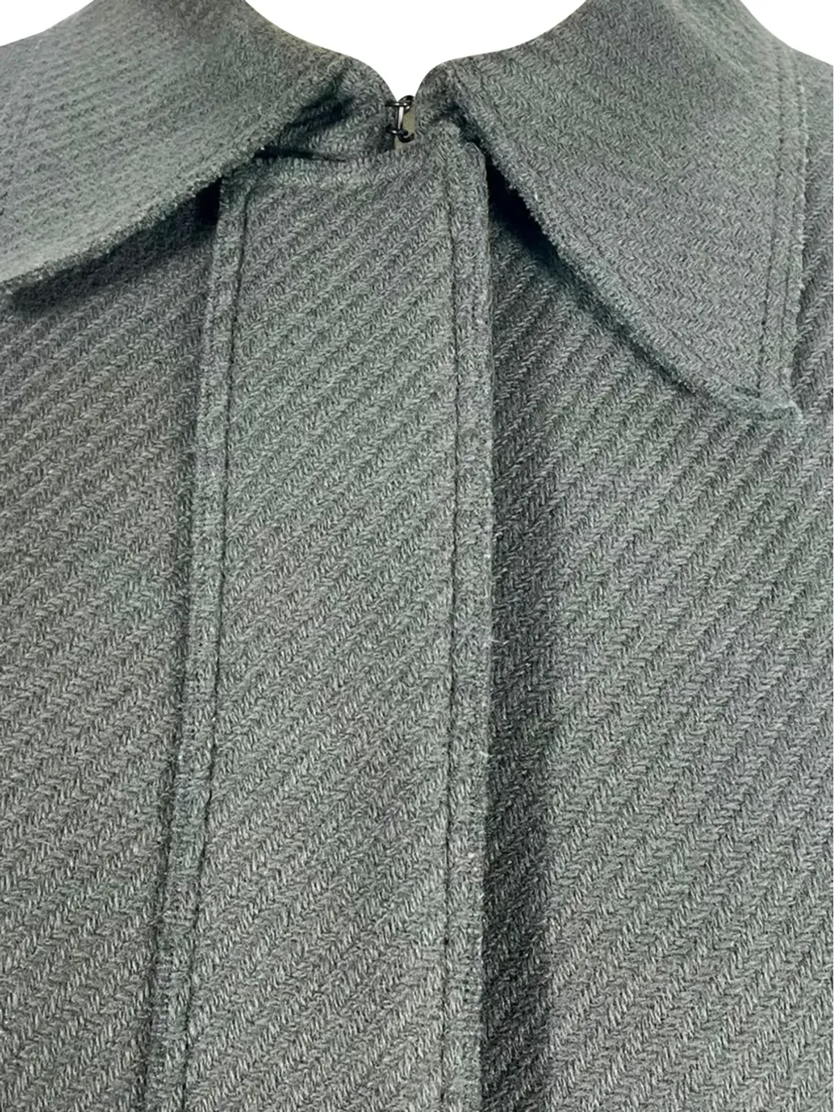 Prada Pre-Owned ヘリンボーン柄 シングルブレスト ピーコート - グレー - 画像4