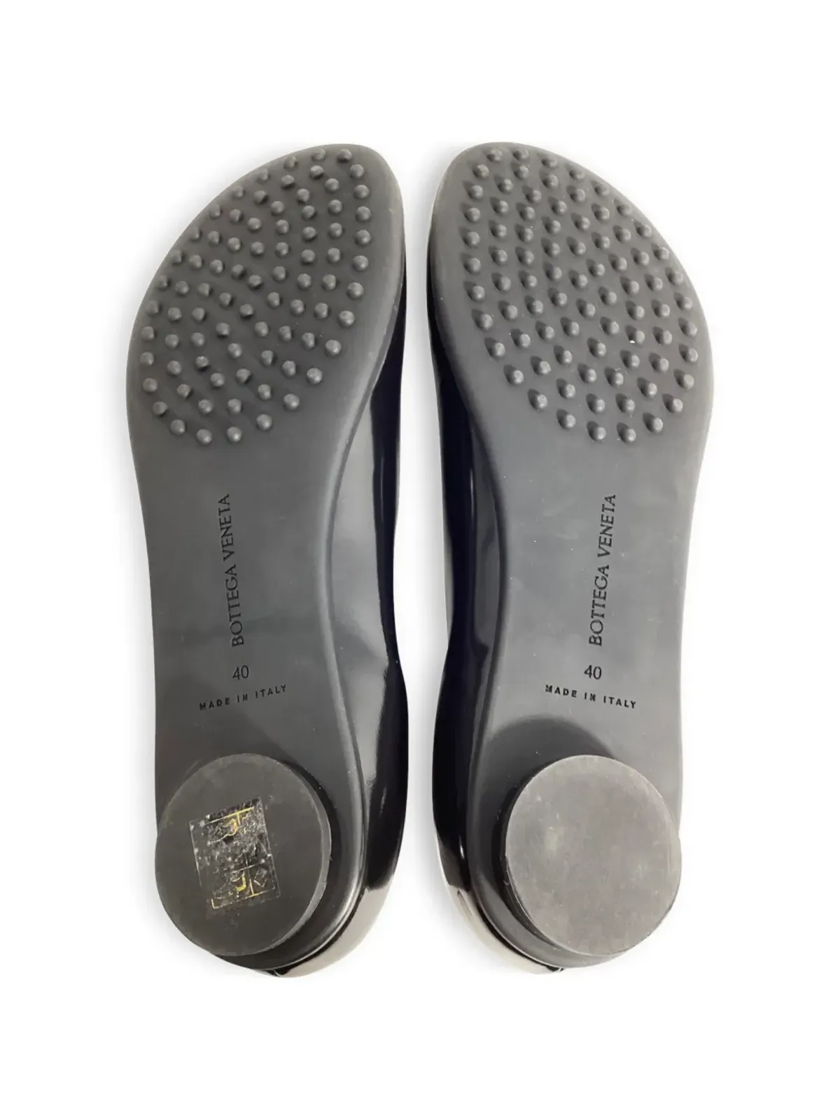 Bottega Veneta ビンテージ Atomic polished-effect バレエシューズ ブラック - 画像5