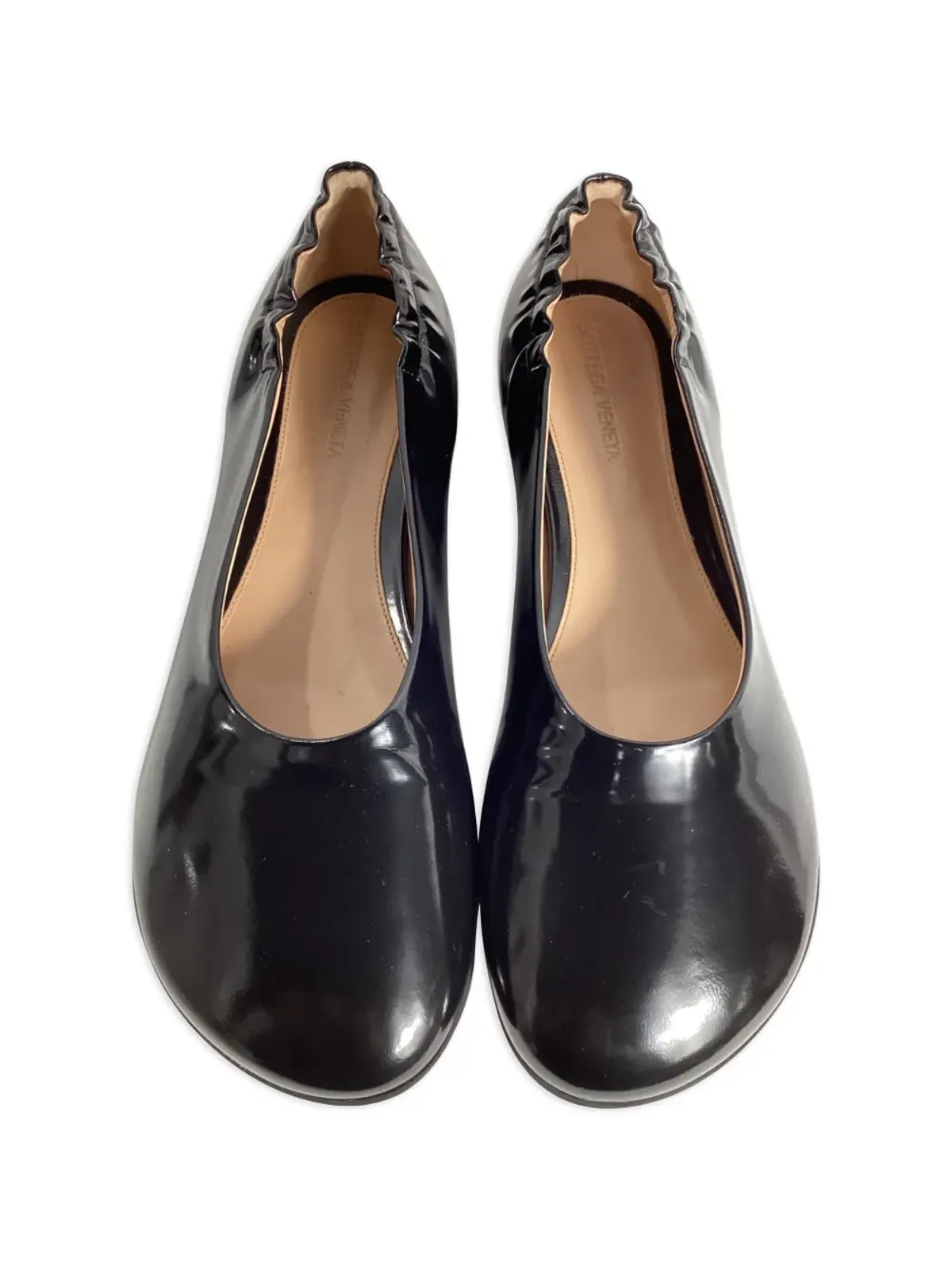 Bottega Veneta ビンテージ Atomic polished-effect バレエシューズ ブラック - 画像4