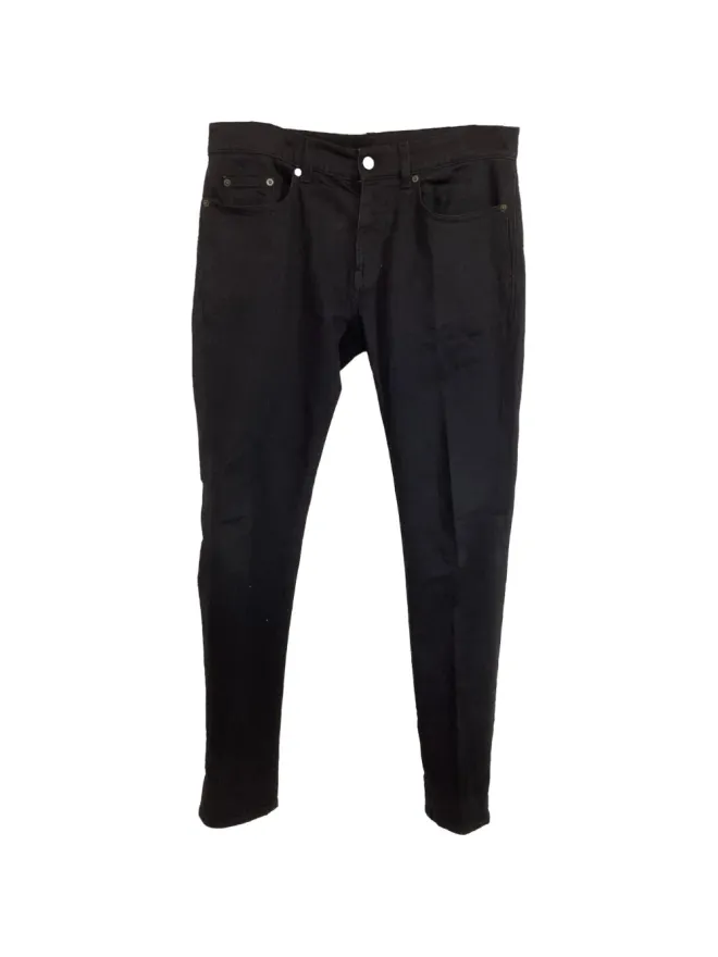 Saint Laurent Pre-Owned Saint Laurent Pre-Owned スリムフィット コットンデニム ジーンズ - ブラックの商品画像