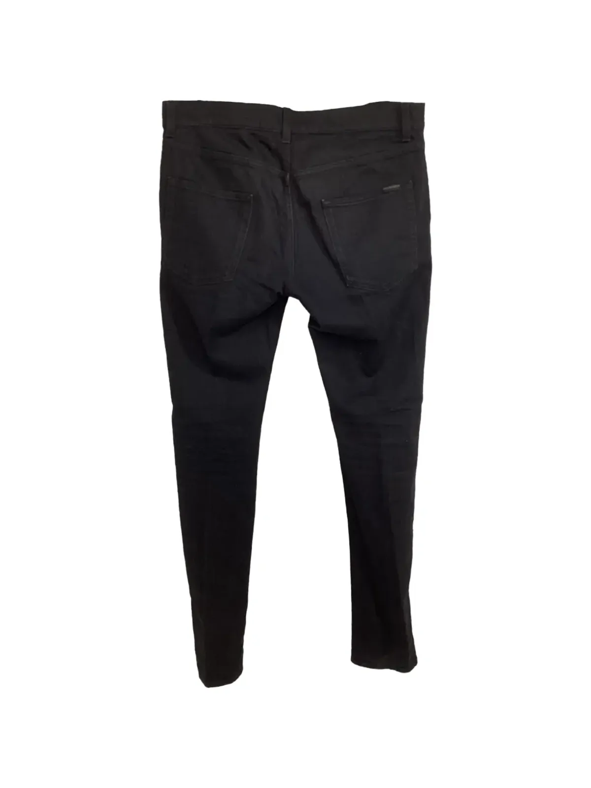 Saint Laurent Pre-Owned スリムフィット コットンデニム ジーンズ - ブラック - 画像2